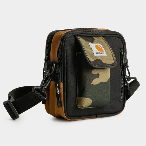 NWOT Carhartt WIP Essentials Bag Dark Camo Camel Black Crossbody Bag OS - Picture 1 of 14
